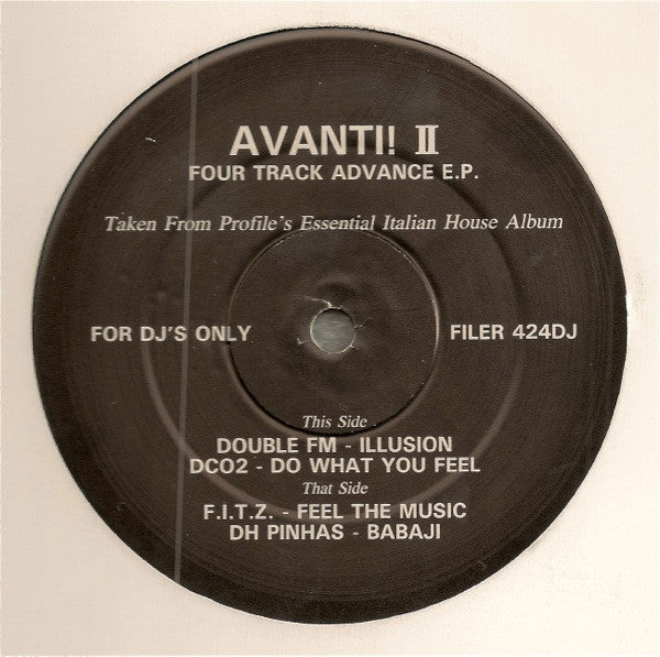 Various : Avanti! II (Four Track Advance E.P.) (12", EP, Comp, Promo)