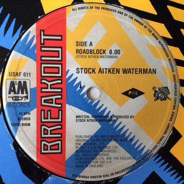 Stock, Aitken & Waterman : Roadblock (12", Single)