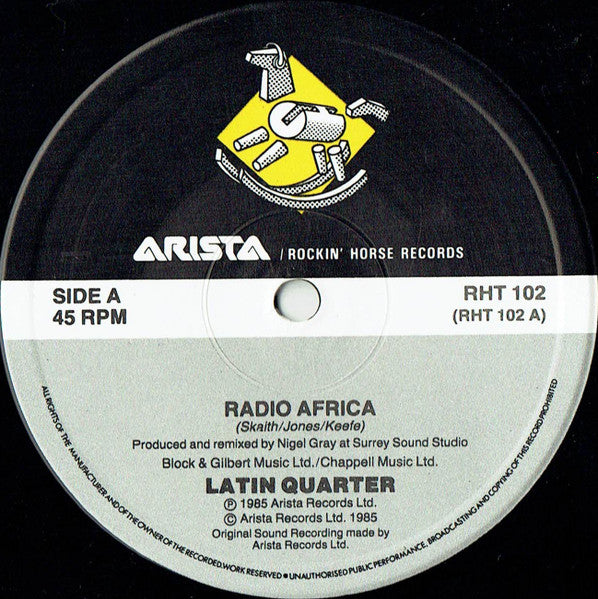 Latin Quarter : Radio Africa (12", PRS)