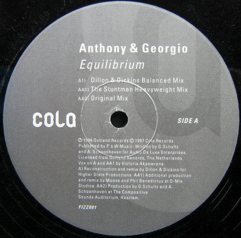 Anthony & Georgio : Equilibrium (12")