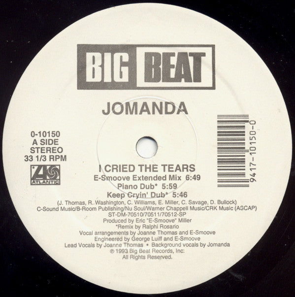 Jomanda : I Cried The Tears (12")