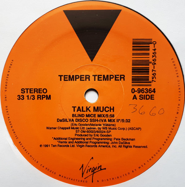 Temper Temper : Talk Much (12")