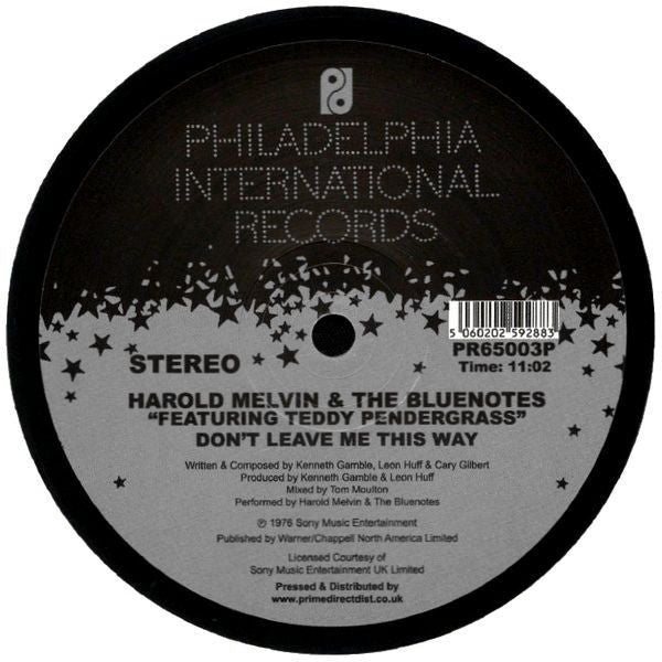 Harold Melvin And The Blue Notes Featuring Teddy Pendergrass : Bad Luck / Don't Leave Me This Way (12", RE)