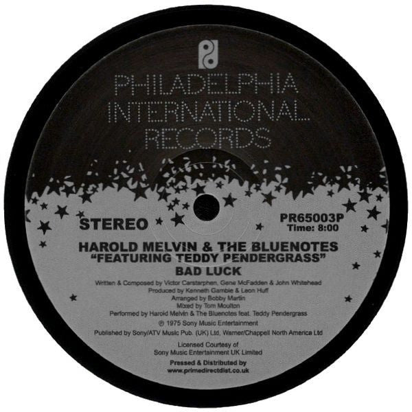 Harold Melvin And The Blue Notes Featuring Teddy Pendergrass : Bad Luck / Don't Leave Me This Way (12", RE)