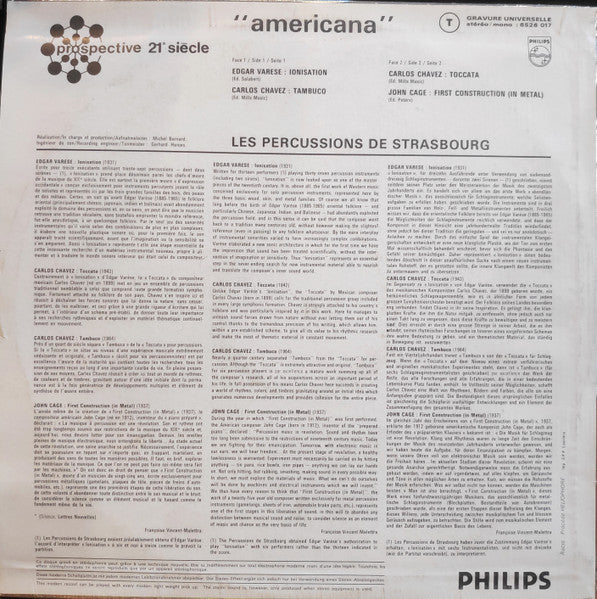 Les Percussions De Strasbourg : Americana (LP)