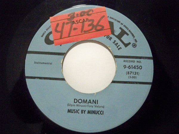 Ulpio Minucci : Music By Minucci (Domani / Make Me) (7", Single, Promo)
