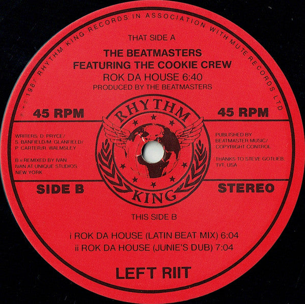 The Beatmasters Featuring The Cookie Crew : Rok Da House (12", Single)