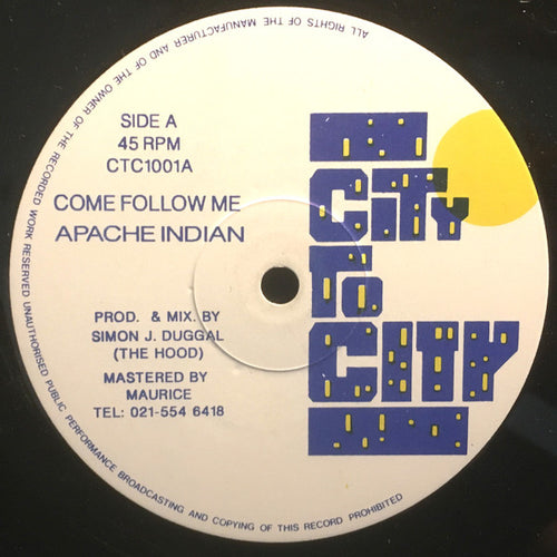 Apache Indian : Come Follow Me (12")