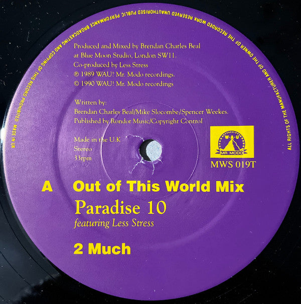 Paradise X : 2 Much (12")