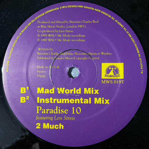 Paradise X : 2 Much (12")