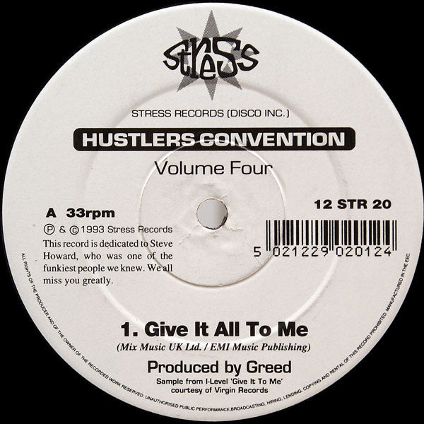 Hustlers Convention : Volume Four (12", EP)