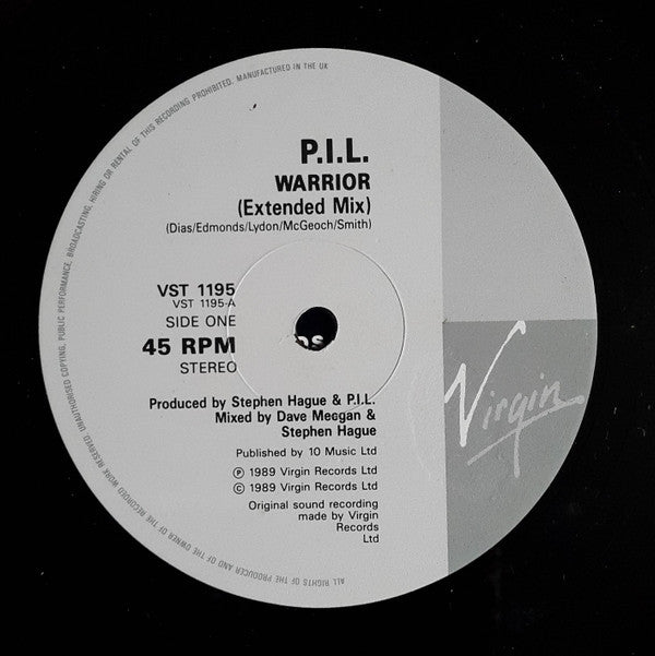 Public Image Limited : Warrior (12", Single)