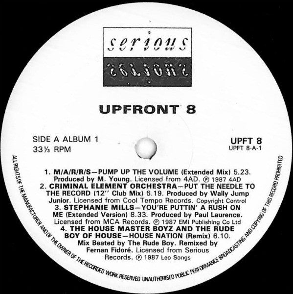 Various : Upfront 8 - Solid State (2xLP, Comp, P/Mixed)