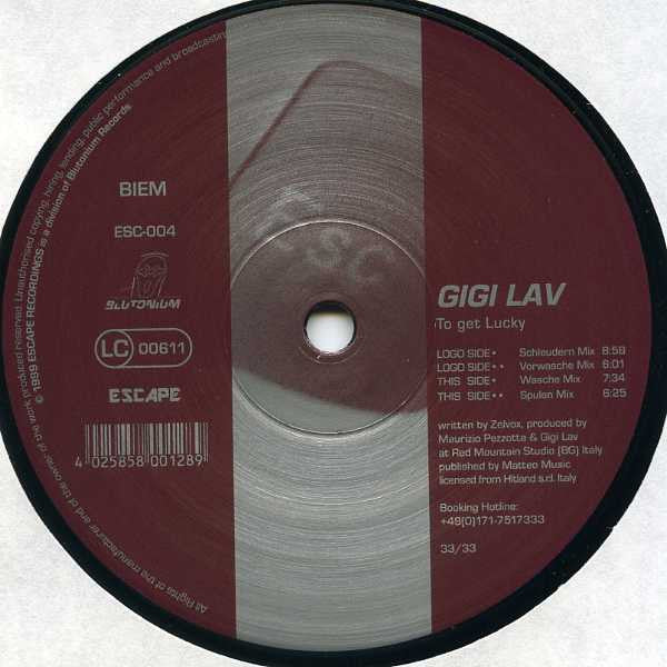 Gigi Lav : To Get Lucky (12")