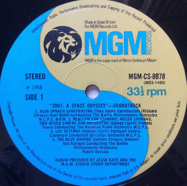 Various : 2001: A Space Odyssey (Music From The Motion Picture Sound Track) (LP, Comp)