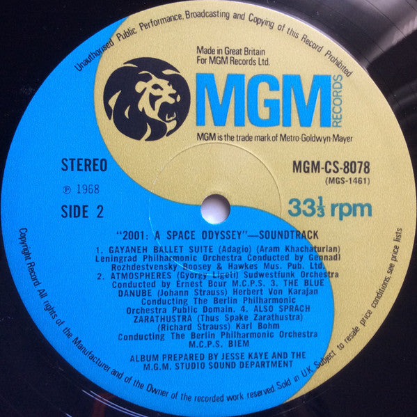 Various : 2001: A Space Odyssey (Music From The Motion Picture Sound Track) (LP, Comp)