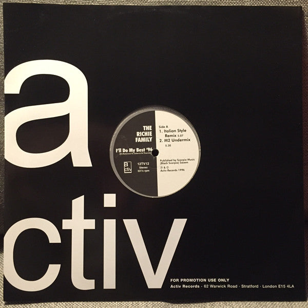 The Ritchie Family : I'll Do My Best '96 (12", Single)