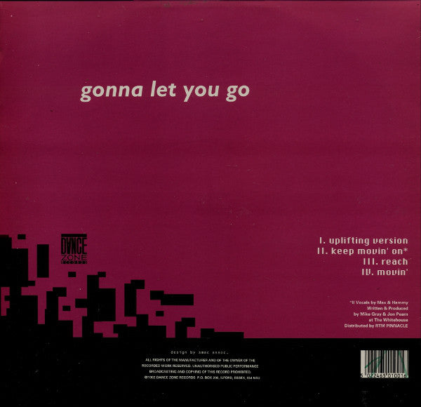 Greed : Gonna Let You Go (12")