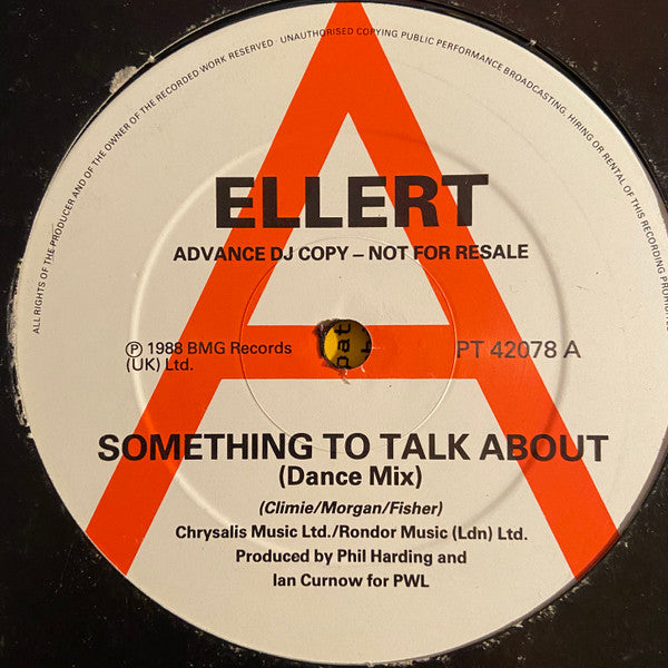 Ellert* : Something To Talk About (12", Promo)