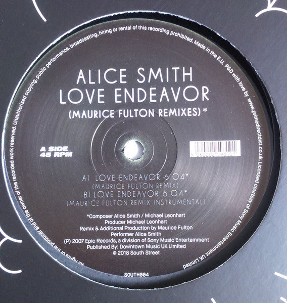 Alice Smith : Love Endeavor (Maurice Fulton Remixes) (12", RE)