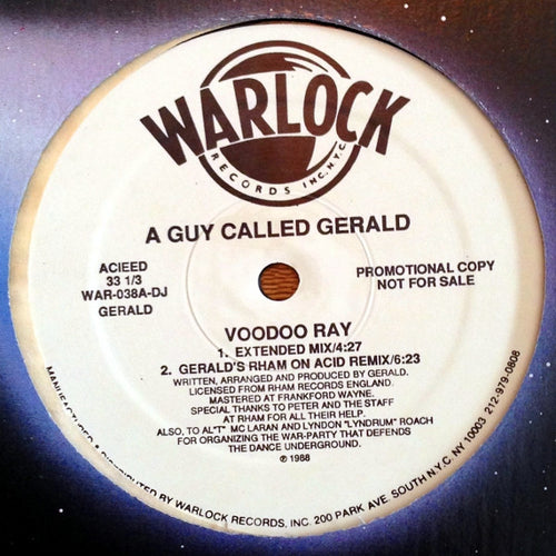 A Guy Called Gerald : Voodoo Ray (12", Promo)