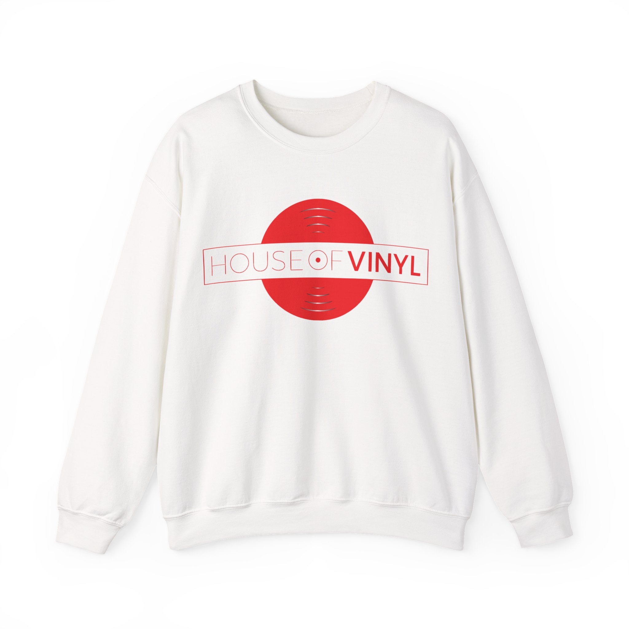 House of Vinyl London - Red Logo - Unisex Heavy Blend™ Crewneck Sweatshirt