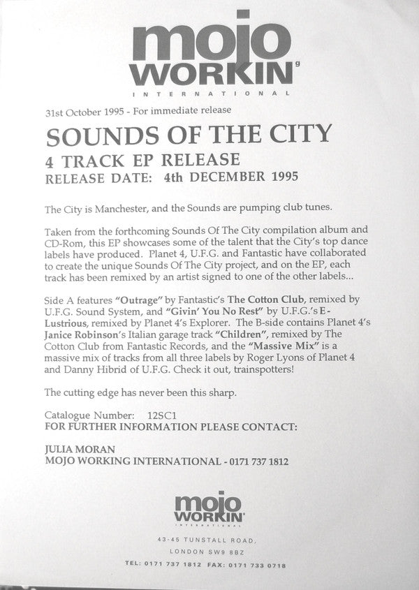 Various : Sounds Of The City (12", W/Lbl)