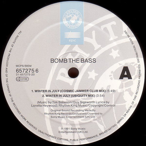 Bomb The Bass : Winter In July (12", Single)