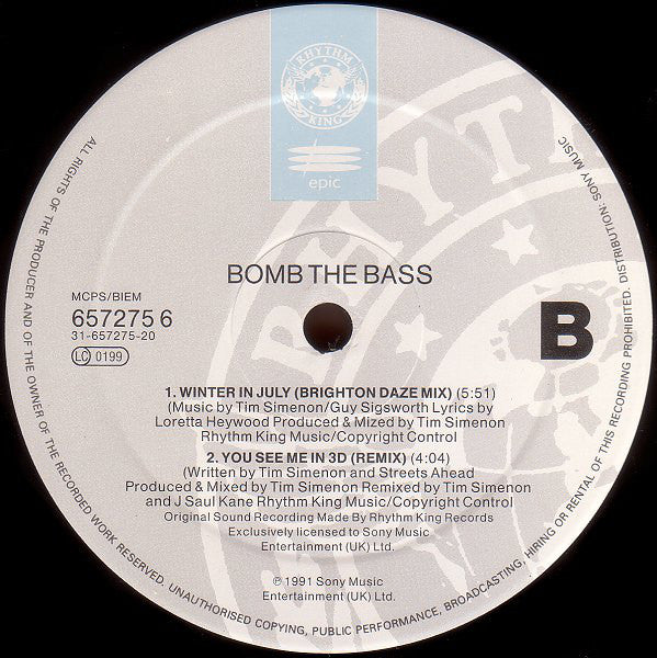 Bomb The Bass : Winter In July (12", Single)