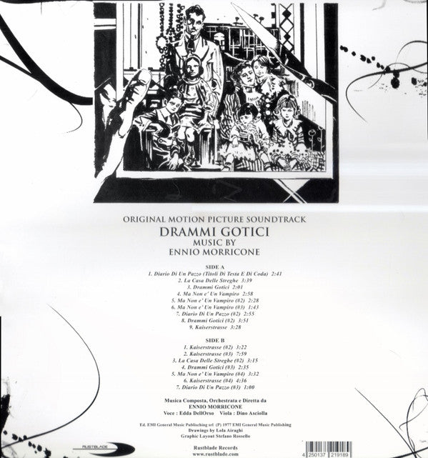 Ennio Morricone : Drammi Gotici (Original Motion Picture Soundtrack) (LP, Album, RSD, Ltd, RE, Whi)