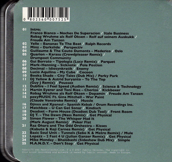 M.A.N.D.Y. : Fabric 38 (CD, Mixed)