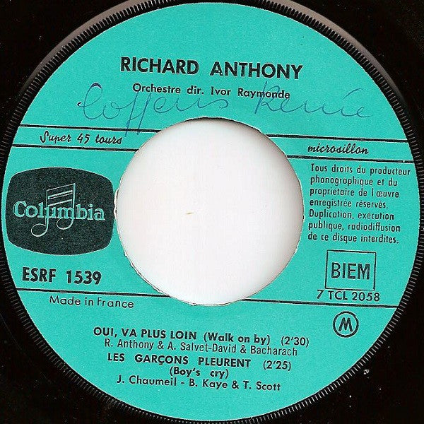 Richard Anthony (2) : Ce Monde (7", EP)