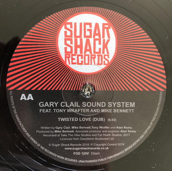 Gary Clail Sound System* Feat. Tony Wrafter And Mike Bennett : Electric Skies / Twisted Love (Dub) (10", Single, Ltd)