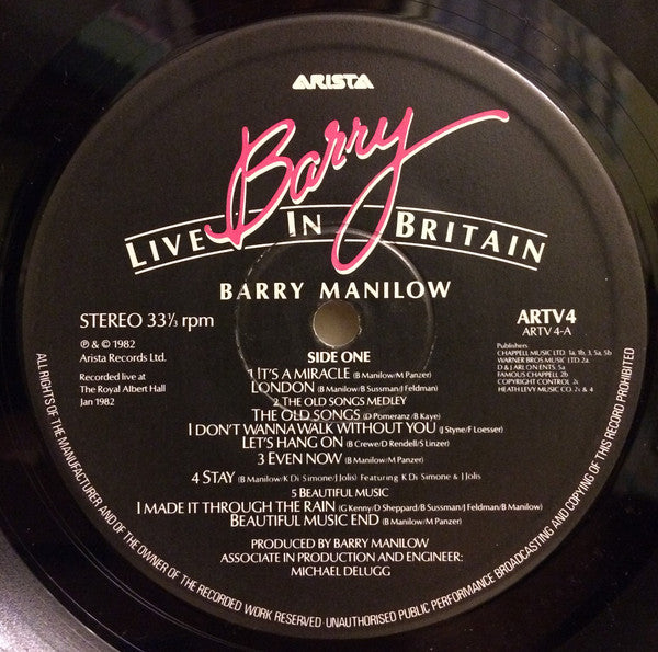 Barry Manilow : Barry Live In Britain (LP, Album)