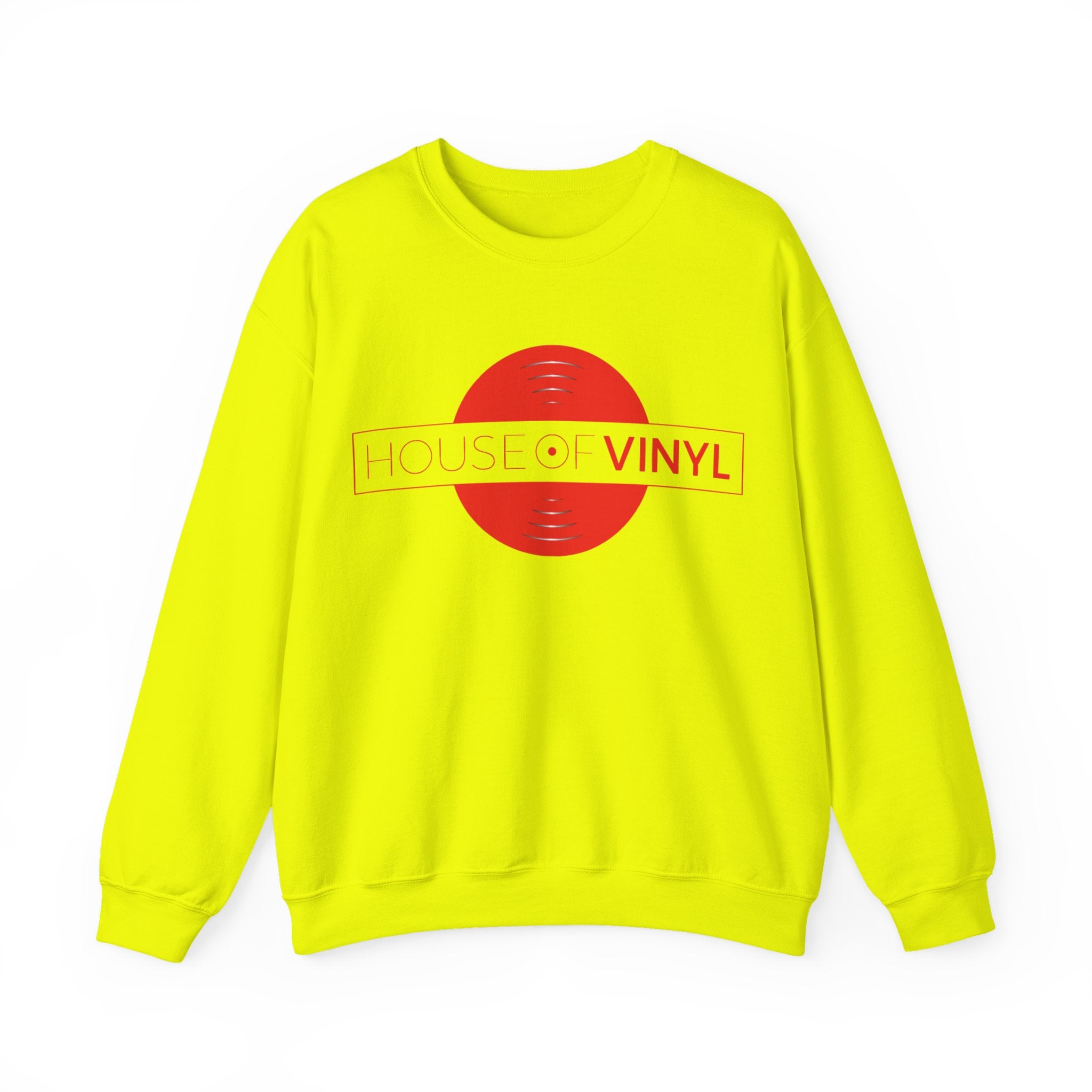 House of Vinyl London - Red Logo - Unisex Heavy Blend™ Crewneck Sweatshirt
