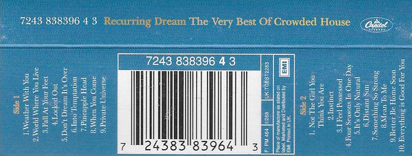 Crowded House : Recurring Dream:  The Very Best Of Crowded House (Cass, Comp)