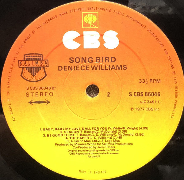 Deniece Williams : Song Bird (LP, Album)