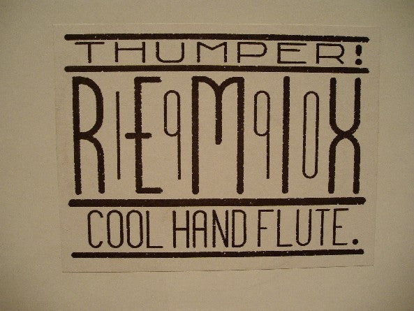 Fluke : Thumper & Cool Hand Flute (Remix) (12", W/Lbl)