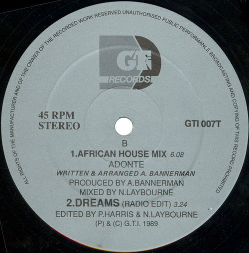 Adonte : Dreams (12")
