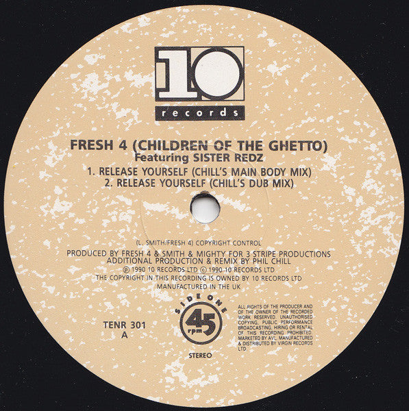 Fresh 4 Featuring Sister Redz : Release Yourself (Phil Chill's Remix) (12")