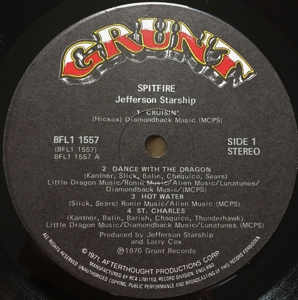 Jefferson Starship : Spitfire (LP, Album)