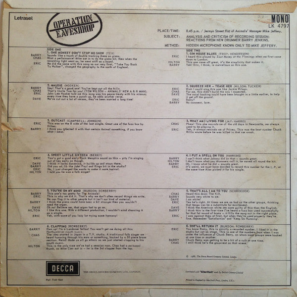The Animals : Animalisms (LP, Album, Mono)