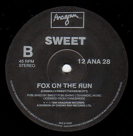 Sweet* : It's It's... The Sweet Mix (12", Single, Ltd)