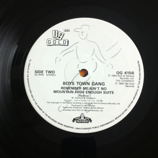 Boys Town Gang : Can't Take My Eyes Off Of You / Remember Me/Ain't No Mountain High Enough (Remix) (12")