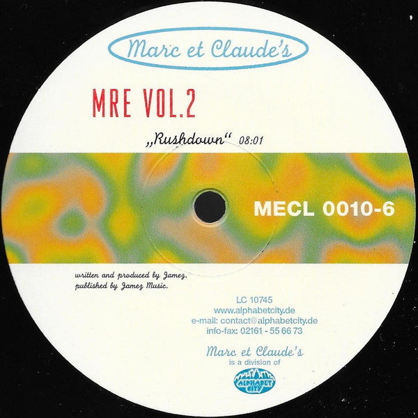 MRE : Vol. 2 - Sidewinder / Rushdown (12")