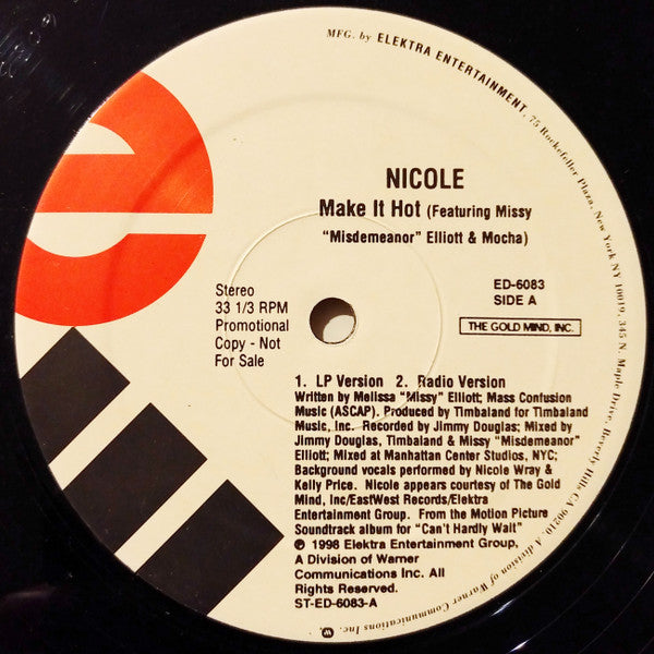 Nicole Wray : Make It Hot (12", Promo)