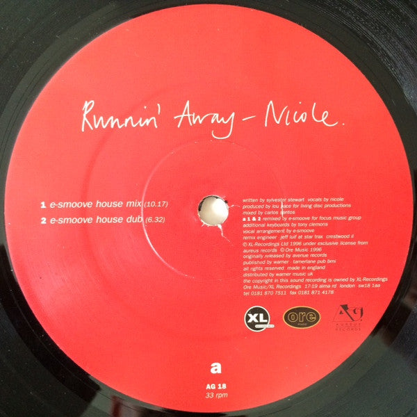Nicole J McCloud : Runnin' Away (12", 1/2)