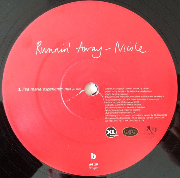 Nicole J McCloud : Runnin' Away (12", 1/2)
