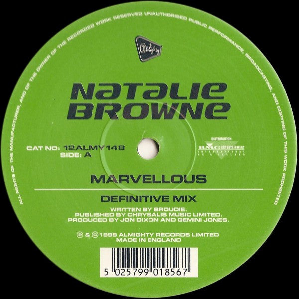 Natalie Browne : Marvellous (12")
