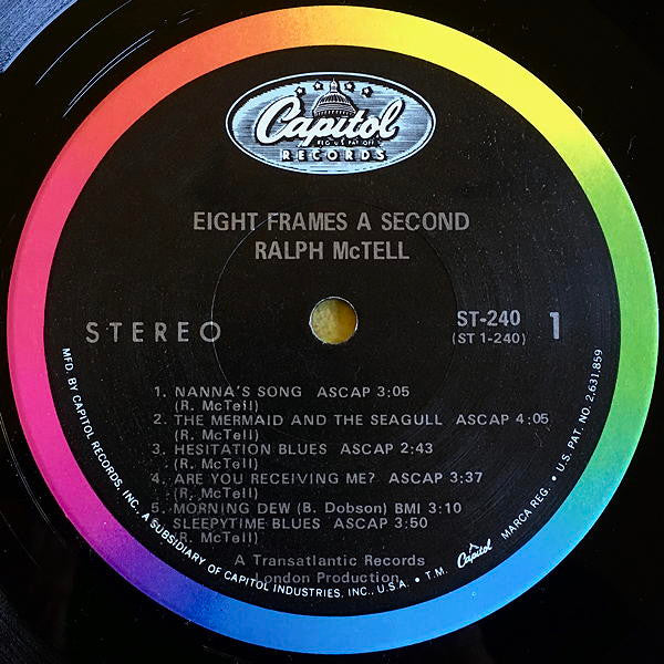 Ralph McTell : Eight Frames A Second (LP, Album, Scr)